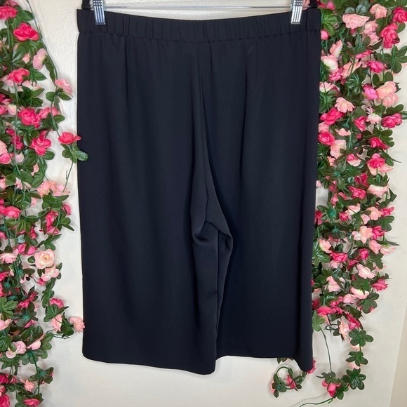 🌹J.Jill Black Gaucho Pants Women’s Medium Flowy Comfort Casual Work Office - Picture 1 of 9